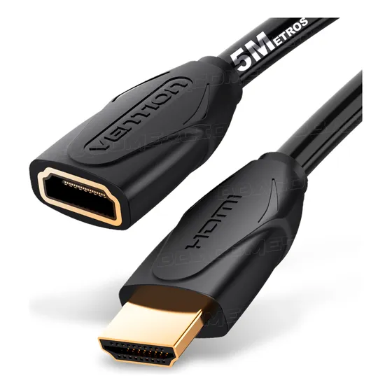 Cabo Extensor Hdmi Vention Macho Para Fêmea 4k/60hz 5 Metros