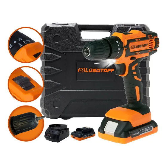Taladro Percutor Atornillador Inalámbrico De 10mm Lüsqtoff A