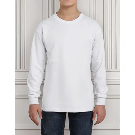 Camisetas Blancas Niño Algodón Con Bambú Manga Larga