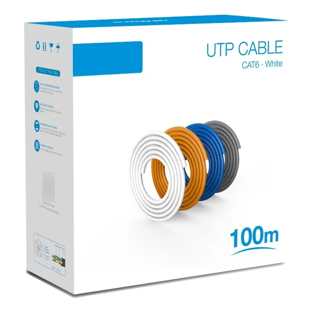 Dahua Pfm920i-6un-c-100 Bobina 100m Cable Utp Cat6 100% Cobre Para una Transmisión Óptima Cubierta retardante de flama y cuenta con certificación CE CPR Eca ideal para instalaciones de video y redes