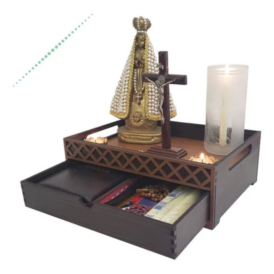 Altar Suporte Orar Rezar Apoio Vela Bíblia Bandeja Oração