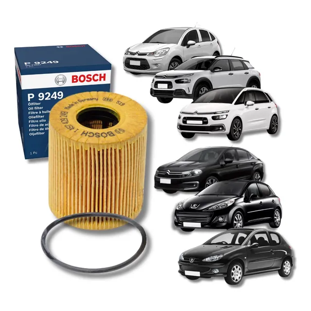 Filtro Óleo Bosch Refil Peugeot 206 207 Citroen C3 C4 Ds3 