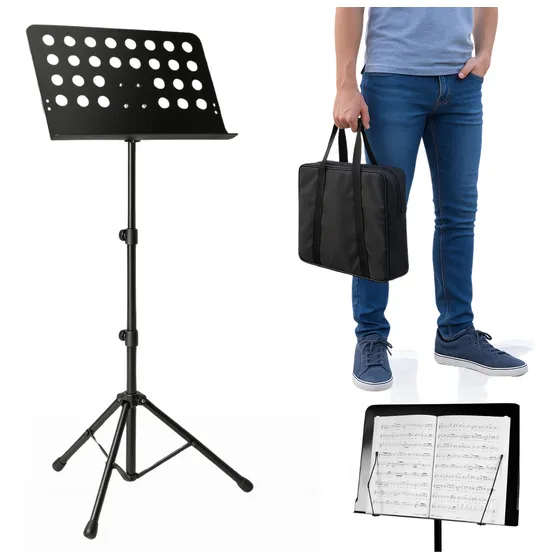 Estante Partitura Reforçada Maestro Pastas Músicos + Capa