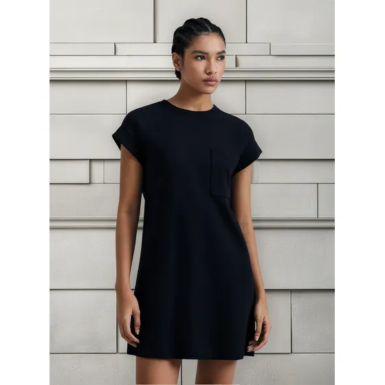 Kit 2 Vestido Básico Curto Texturizado Com Bolso Hering