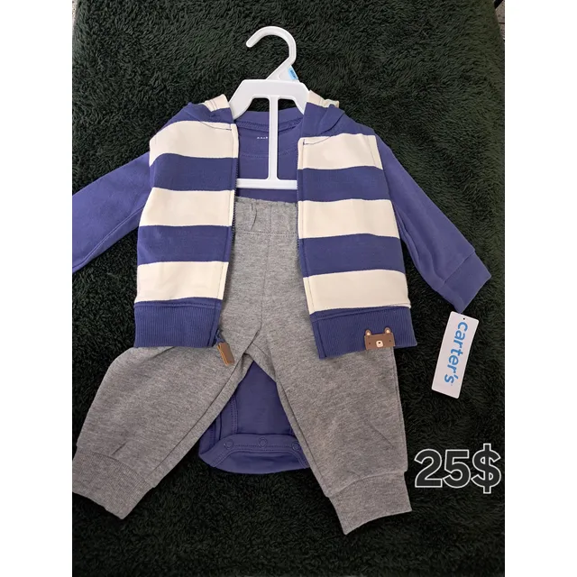 Conjunto Carters Levis Rabits Bear Cheackp 6 A 9 Meses Varon