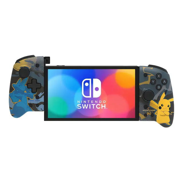 Control Split Pad Pro Switch Hori Pokemon Lucario & Pikachu Color Negro