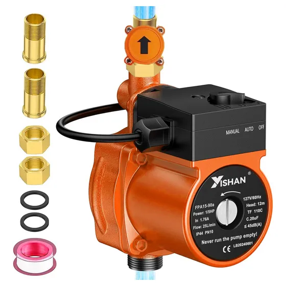 Bomba Presurizadora Automatica De Agua YISHAN 3/4 1/5hp 127v/60hz