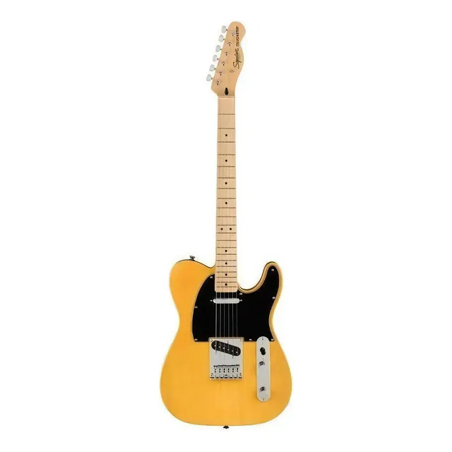 Squier Affinity Series Telecaster, Butter-blonde, Guitarra E Material Del Diapasón Maple Orientación De La Mano Diestro Color Amarillo