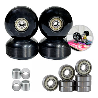 Llantas Para Patineta Skateboard 52mm Con Baleros 4 Piezas Llantas Para Patineta Skateboard 52mm Con Baleros 4 Piezas