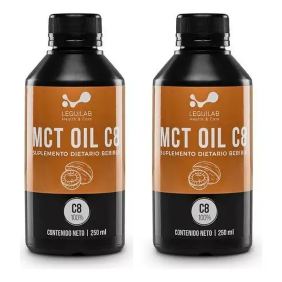 Mct Oil Puro C8 X 250ml | Apto Keto - Vegano - Gmo Free | Pack X2