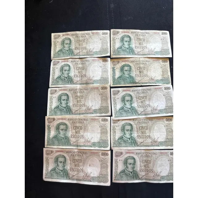 Billete De 5000 Escudos Chileno