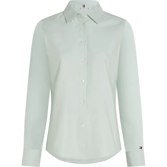 Camisa Verde Regular  Fit Con Logo Bordado Tommy Hilfiger