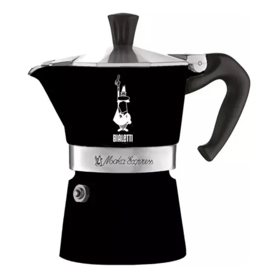 Cafetera Manual Bialetti Moka Express 6 Tazas Negra Amv