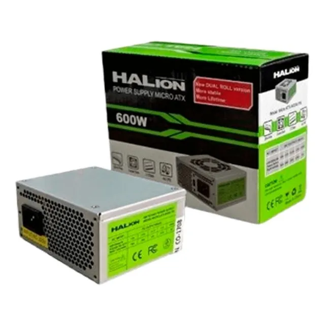 Fuente De Poder Micro Atx 600w Halion Doble Bobina