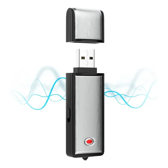 Grabadora De Voz Espía 32gb Con Micrófono Audio Usb 15 Horas De Grabación Continua y 550H de grabación almacenable