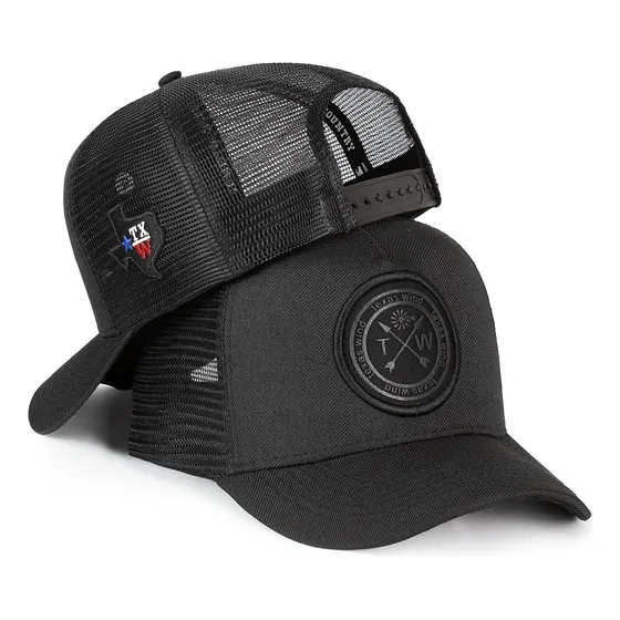 Boné Country Texas Trucker Telinha Aba Curva Ajuste Traseiro