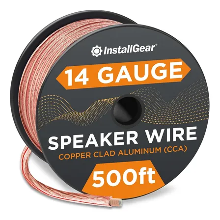 Cable Bocina (calibre 14), Transparente, 1.52 M