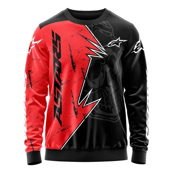Blusa De Moletom Gola Careca Sublimado Adulto Moto Corrida 4