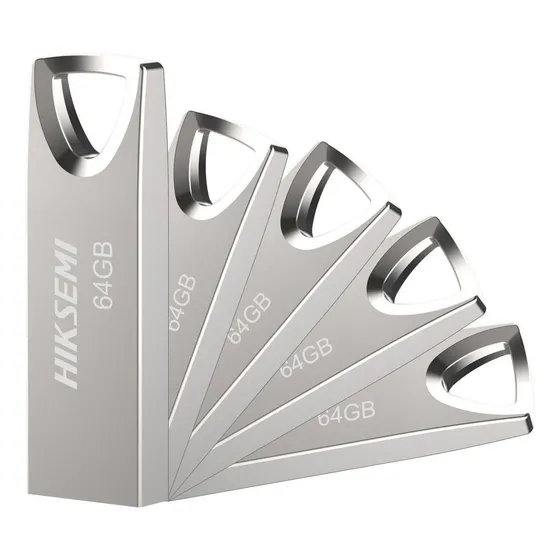 Kit Paquete 20 Memorias Usb 64gb Flash Metálica Hikvision Semiconductor (hiksemi) 2.0 Hs-usb-m200 Pendrive Plateado Compatible Con Windows, Mac Y Linux