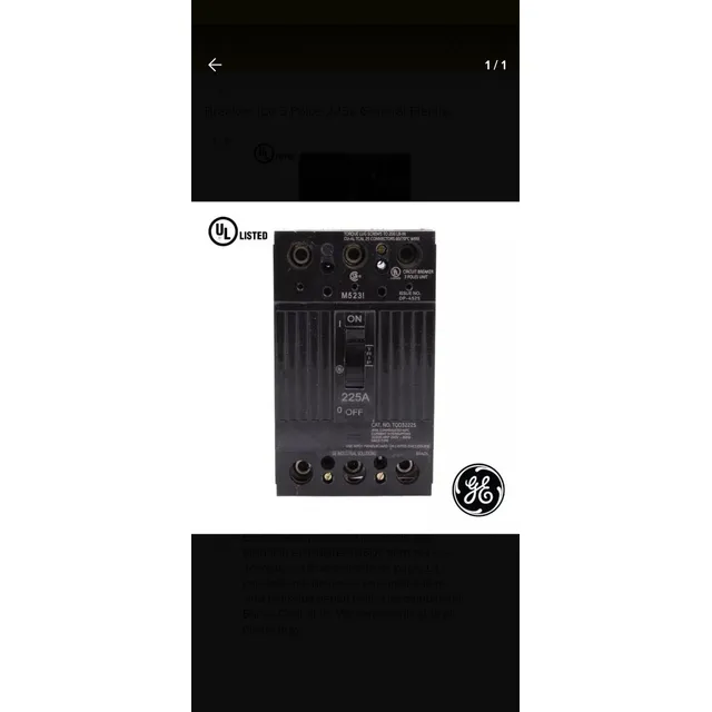 Breaker Tqd3x125/150/200amp Steck/sea Star/ General Electric