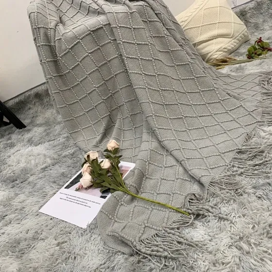 Manta Decorativa Tejida Para Sillon Piecera Cama