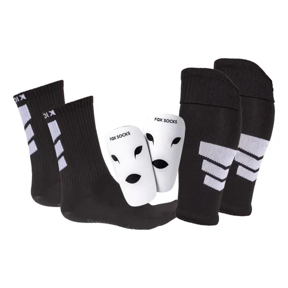 Medias Fox Antideslizantes 3/4 + Pantorrillera + Canillera