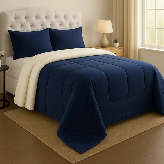 Coberdrom Casal Queen Size Cobertor Edredom Pele Carneiro