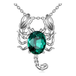 Axomy Collar De Escorpión, Collar Con Colgante De Cristal De Axomy Collar De Escorpión, Collar Con Colgante De Cristal De