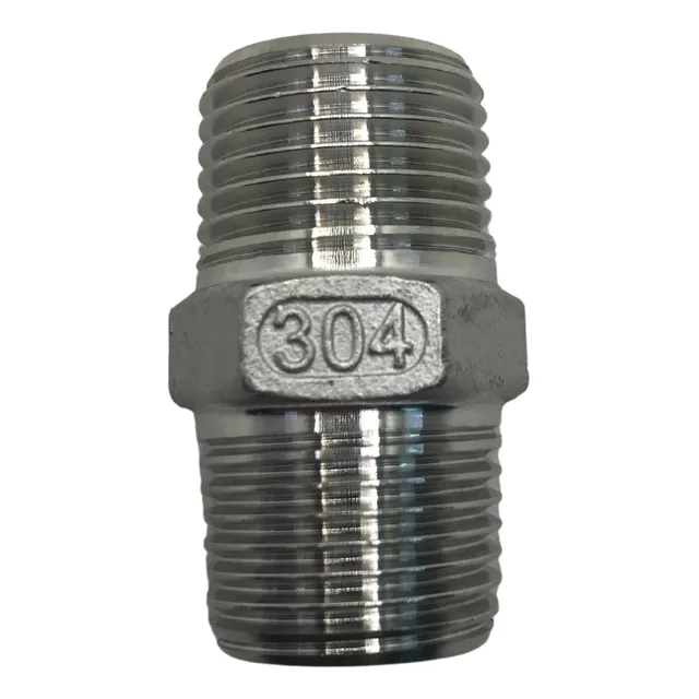 Niple Inox 304 150lbs Duplo Conexão Rosca 1 Polegada