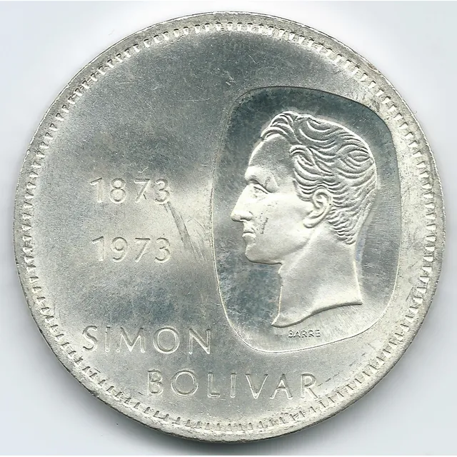  Moneda Doblón Plata 10 Bolívares 1973 + Capsula Lighthouse