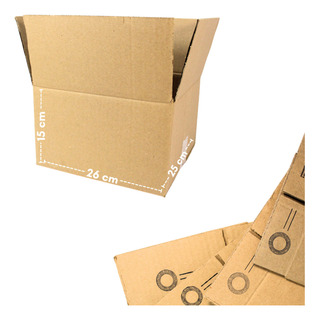 Caja Carton E-commerce 26x25x15 Cm Envios Paquete 10 Piezas Caja Carton E-commerce 26x25x15 Cm Envios Paquete 10 Piezas