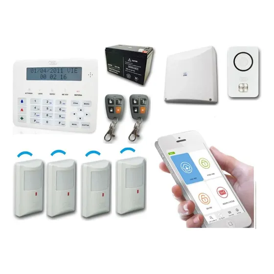 Kit Alarma Casa X-28 Celular 8 Zonas 4 Sensores Inalámbricos Blanco