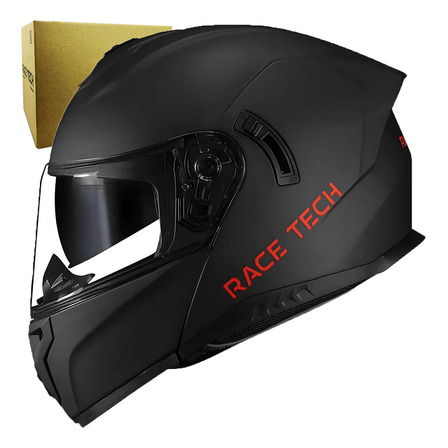 Capacete Signal Preto Fosco C/oculos Race Tech Articulado Capacete Signal Preto Fosco C/oculos Race Tech Articulado