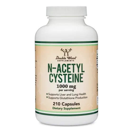 Double Wood N- Acetil Cisteína Nac 500 Mg, 210 Caps Sabor Sin Sabor