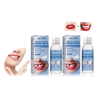 2pc Eelhoe Dientes Postizos Dientes Reparación Gránulos 30ml 2pc Eelhoe Dientes Postizos Dientes Reparación Gránulos 30ml