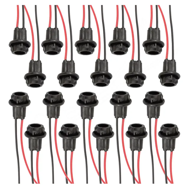 Sockets Conector Base Para Foco D Pellizco T10 20 Piezas