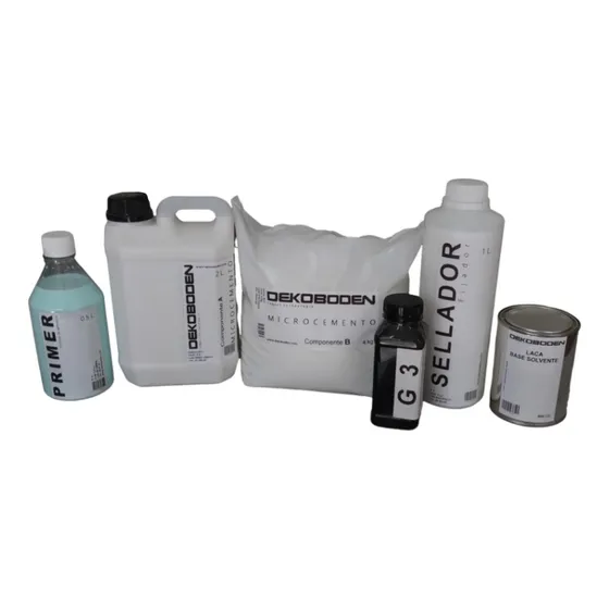 Microcemento Alisado. Kit 4 M² Para Mesas Y Mesadas