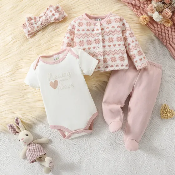 Kit Saída de Maternidade Menina 4 Peças Inverno