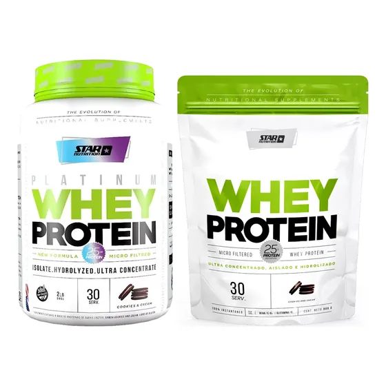 Star Nutrition Whey Protein 2lb + Whey Protein Doypack 2lb