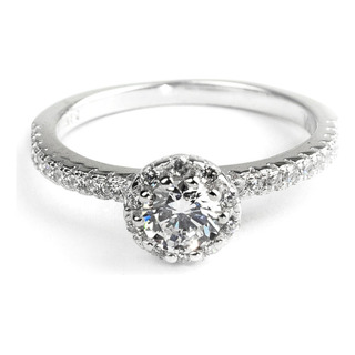 Anillo Margarita Color Diamante Redondo Plata 925 Y Rodio Anillo Margarita Color Diamante Redondo Plata 925 Y Rodio
