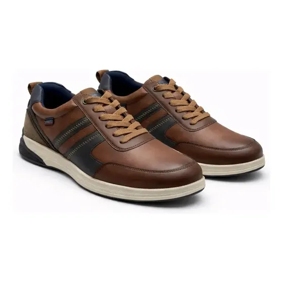 Zapatillas Hombre Casual Eco Cuero Urbanas Cómodas