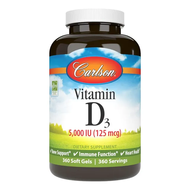 Vitamina D3 5000 Iu Carlson 360 Softgel