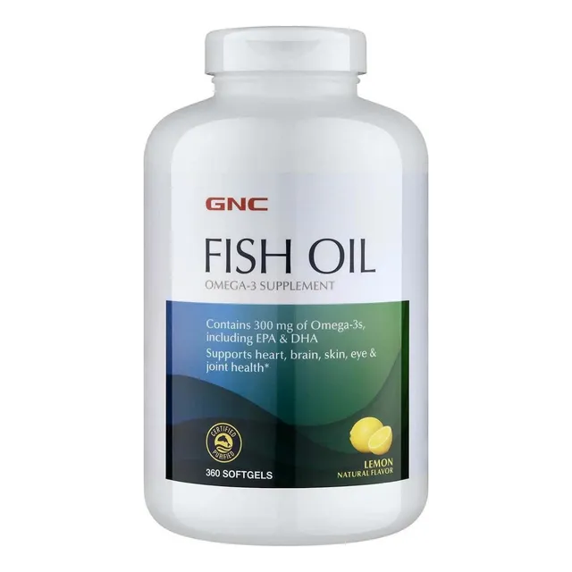 Aceite De Pescado Omega 3 Gnc 360 Softgel Limón