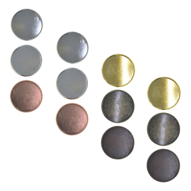 12 Piezas Broches Broches Pin Disco Base Disco Para