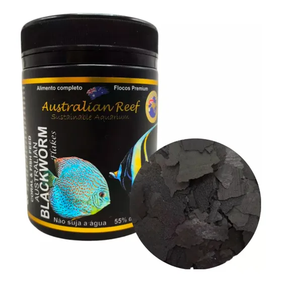 Ração Blackworm Flakes Australian Reef 55% De Proteínas 15g
