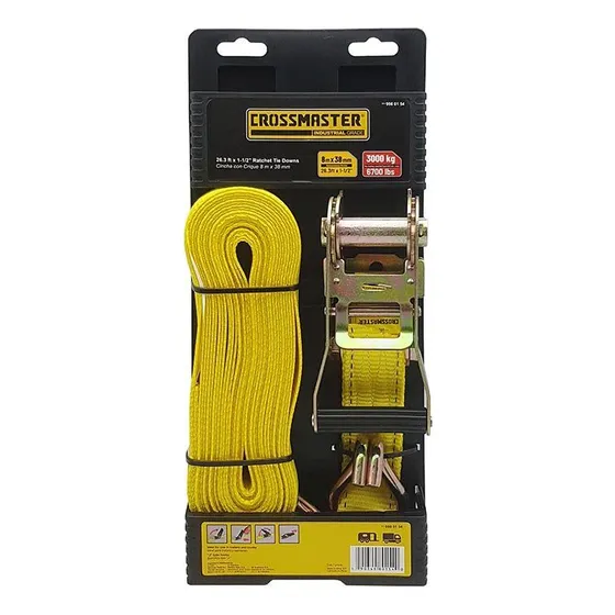 Cinta Catraca Crossmaster 8m 5000kg 40mm - Ynter Industrial