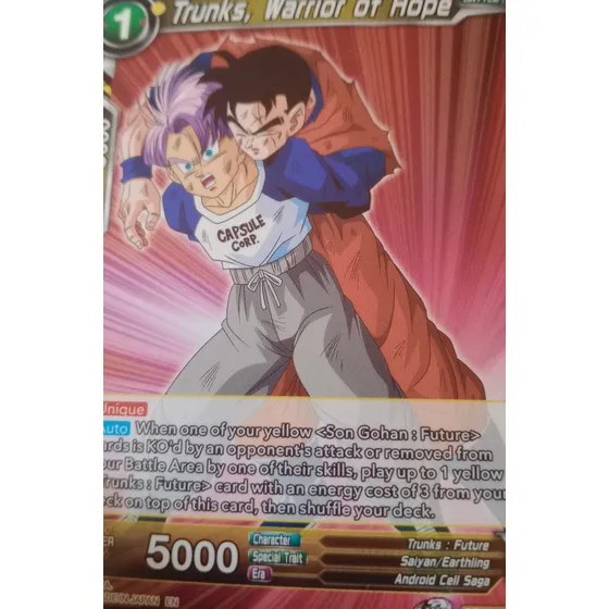 Trunks Gohan Herido Del Futuro Dragon Ball Tcg Bandai Carta