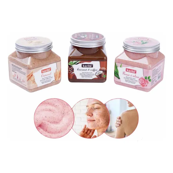 Exfoliante Facial Y Corporal / Rosas / Aloe / Avena / Trigo