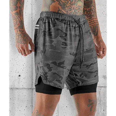 Shorts Fitness 2 Em 1 Dry Fit E Térmico Shorts Fitness 2 Em 1 Dry Fit E Térmico