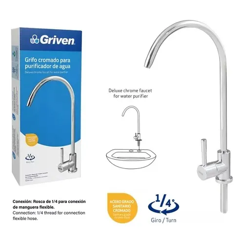 Griferia Llave Filltro Purificador Agua Cuello Cisne Griven